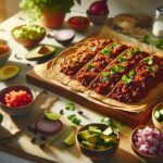 receta vegana de fajitas integrales con alubias y salsa bolonesa al horno