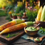 receta vegana de mazorcas de maiz a la plancha con alioli verde