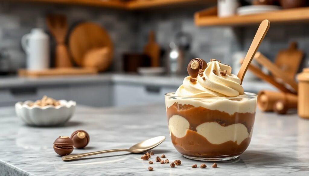 Receta vegana de pudding ice cream sabor Ferrero Rocher 3 receta vegana de pudding ice cream sabor ferrero rocher