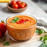 Receta vegana de salmorejo de alubias y albaricoques