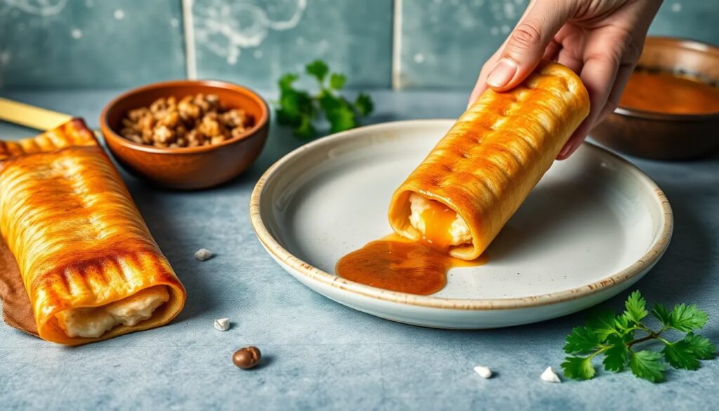 receta vegana de saquitos de pate con cebolla caramelizada