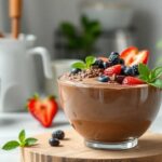 Receta vegana de smoothie bowl de chocolate