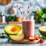 Receta vegana de smoothie de fresa y melón