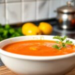 Receta vegana de sopa de tomate picante