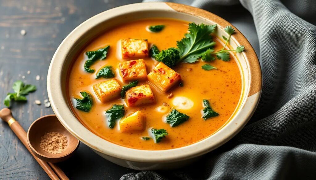Receta vegana de sopa miso tofu kale 2 receta vegana de sopa miso tofu kale