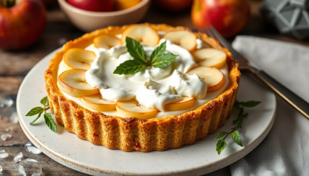 Receta vegana de tarta de manzana con crema pastelera 2 receta vegana de tarta de manzana con crema pastelera