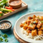 Receta vegana de tempeh satay