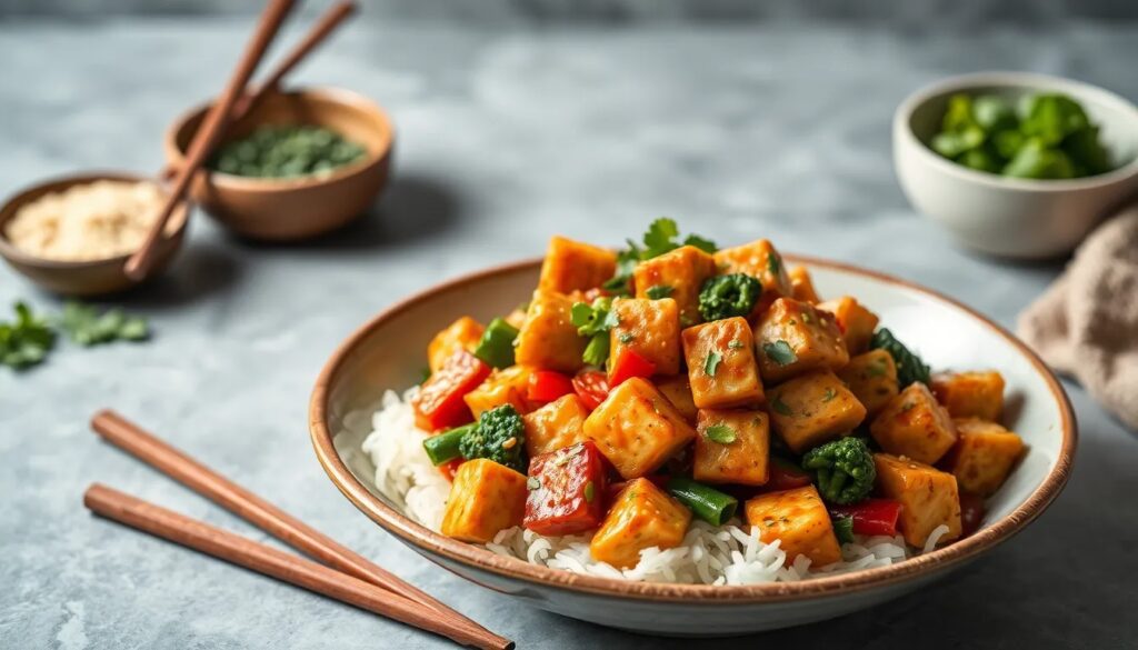 Receta vegana de Tofu kung pao 2 receta vegana de tofu kung pao