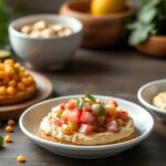 Receta vegana de tostadas garbanzos hummus aguacate