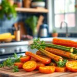 Receta vegana de zanahorias asadas sin aceite