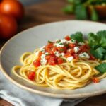 Receta vegana de zoodles con salsa de yogur